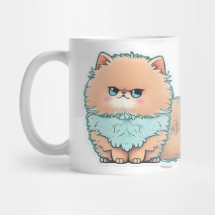 Elegant Persian Cat Sticker for Cat Lovers Mug